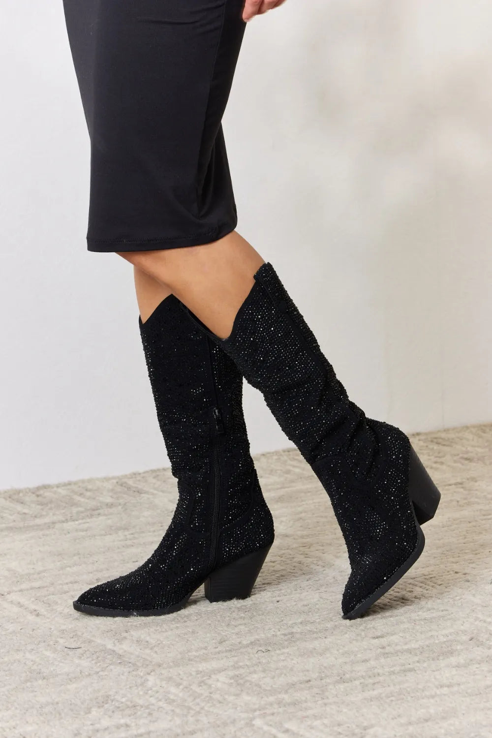 Forever Link Rhinestone Knee High Cowboy Boots 4a2950e4940a4f98afb7dd564e5741b0-Max