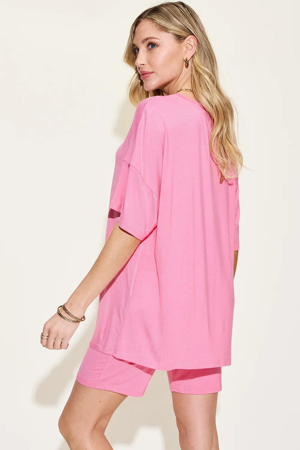 Basic Bae Full Size V-Neck Drop Shoulder T-Shirt and Shorts Set 4a3febf5-71e5-48f8-8cda-b68867649bb8-Max