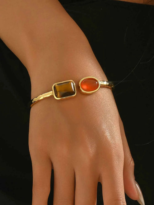 18K Gold-Plated Geometric Open Bracelet Gold One Size 4a45c11f-9938-4c01-a096-407759d60362-Max-Origin