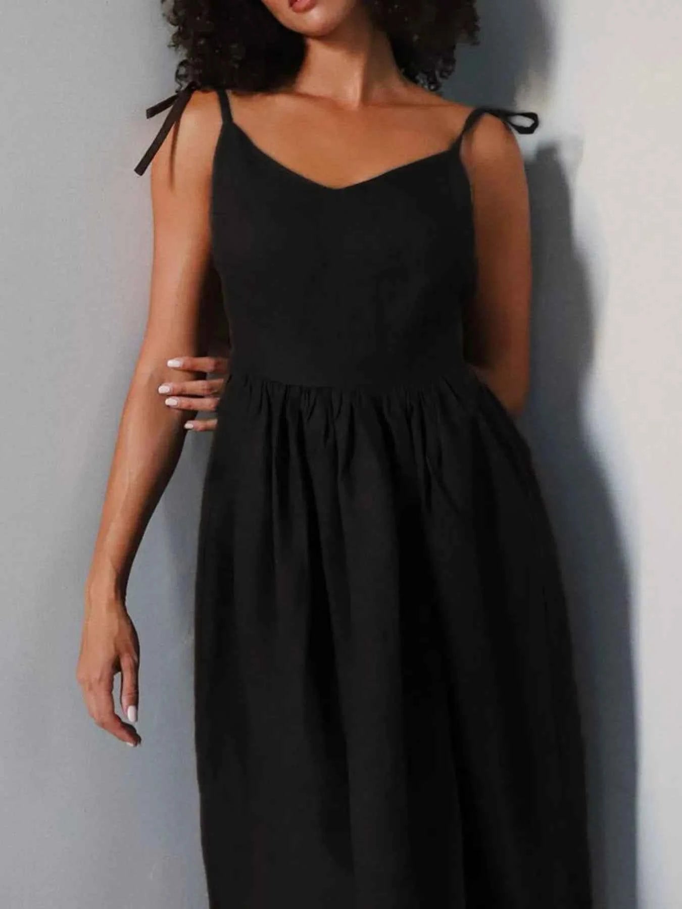 V-Neck Tie Shoulder Maxi Dress 4a552aa7-e4f8-41cc-a0ec-6f0090bdeeab-Max-Origin