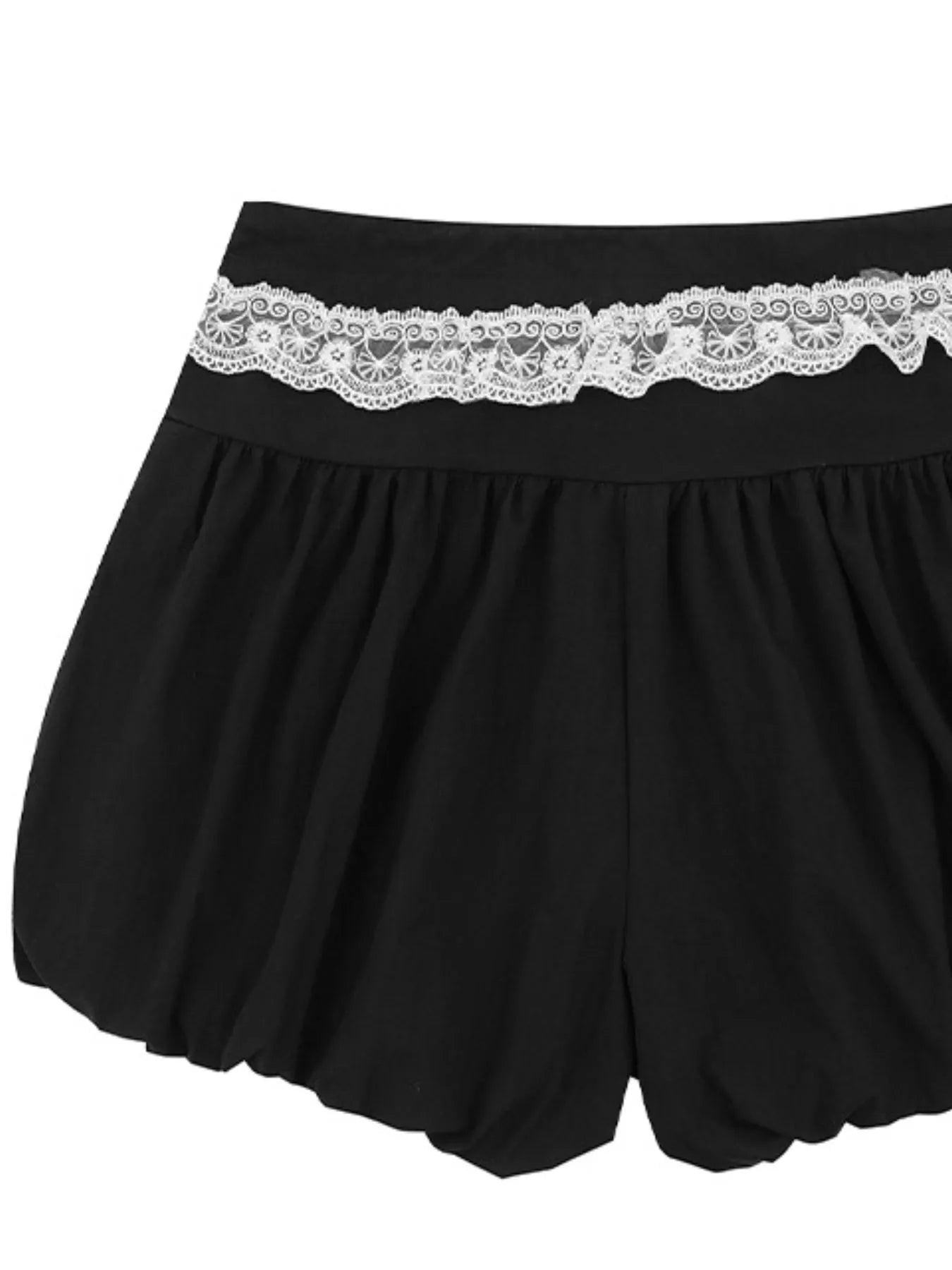 Lace Trim Shorts with Drawstring 4a61a6cd-dc2a-4db0-be92-9ba788eea5dd-Max-Origin