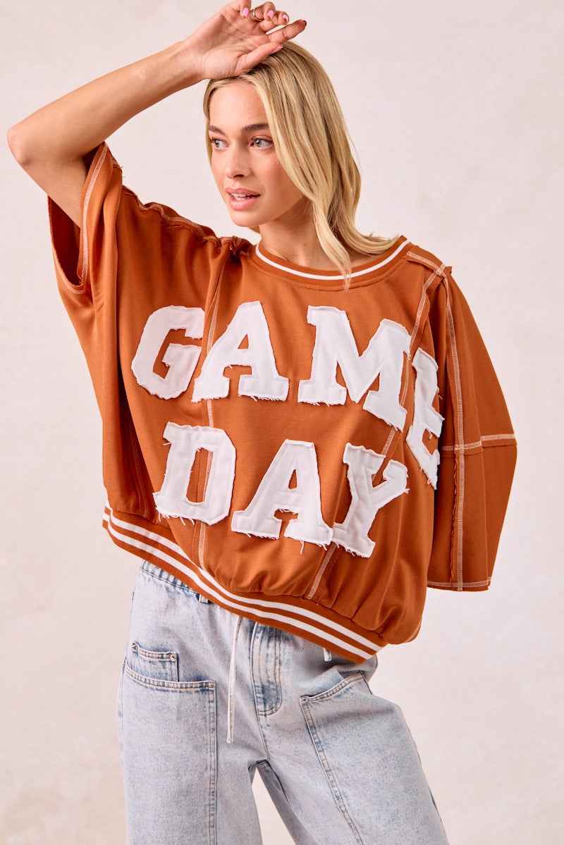 BiBi Gameday Patchwork Stitch Detail French Terry Top 4a64974f913143da8dfdde1d8c629ed1-Max