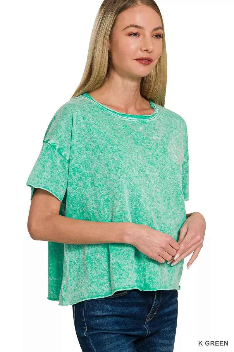 Zenana Halo Washed Cotton Short Sleeve Top 4a6e297e15f44bca98ccaa814ac0a2e0-Max-Origin