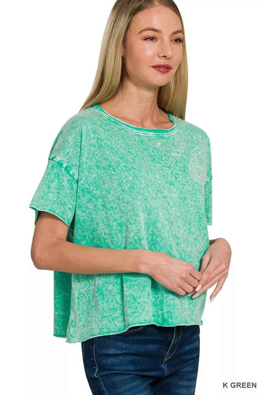 Zenana Halo Washed Cotton Short Sleeve Top 4a6e297e15f44bca98ccaa814ac0a2e0-Max-Origin