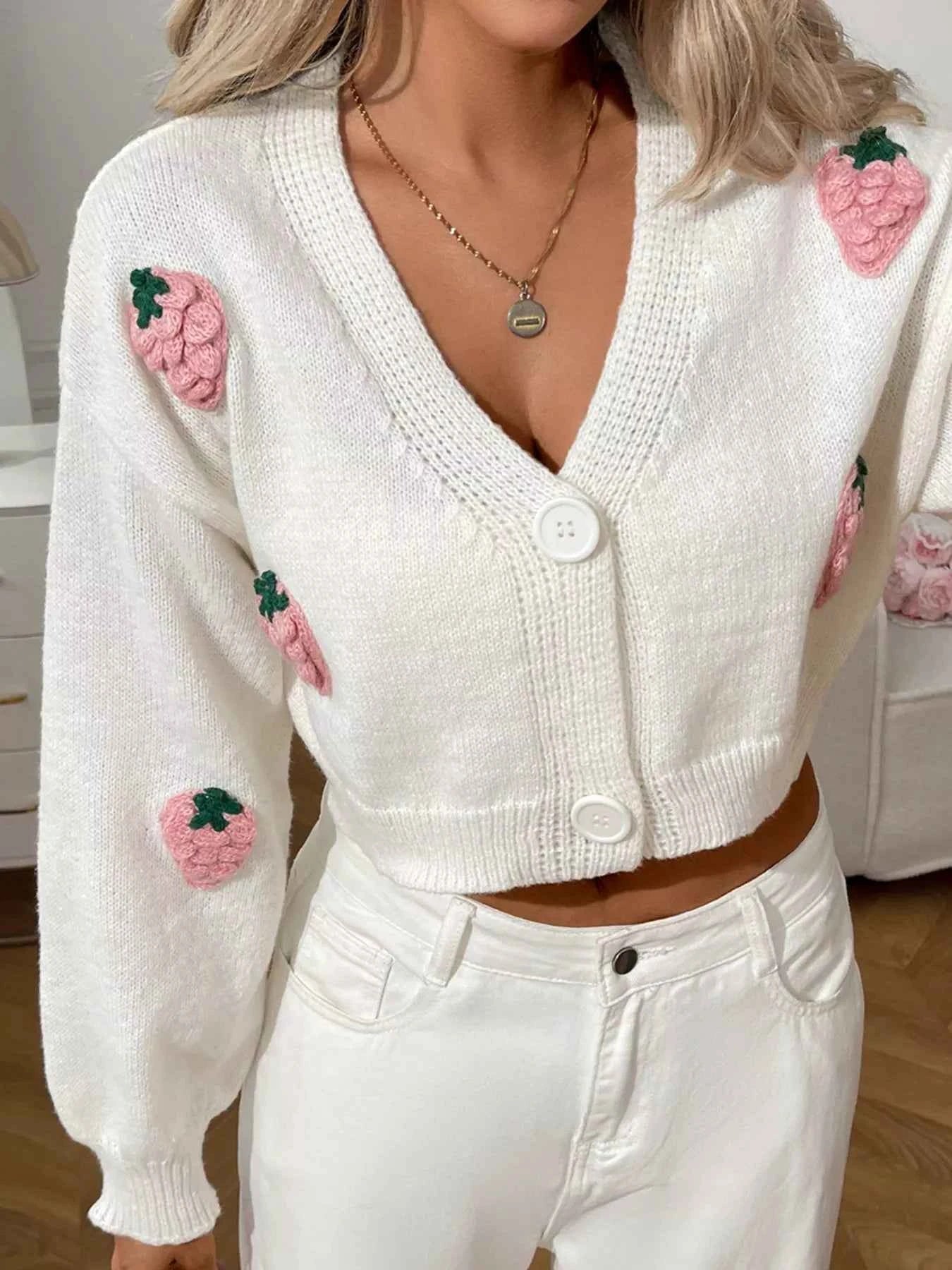 Strawberry Cropped Button-Up Cardigan 4a74f5e7-58ed-41f4-986f-954784cd293a-Max-Origin