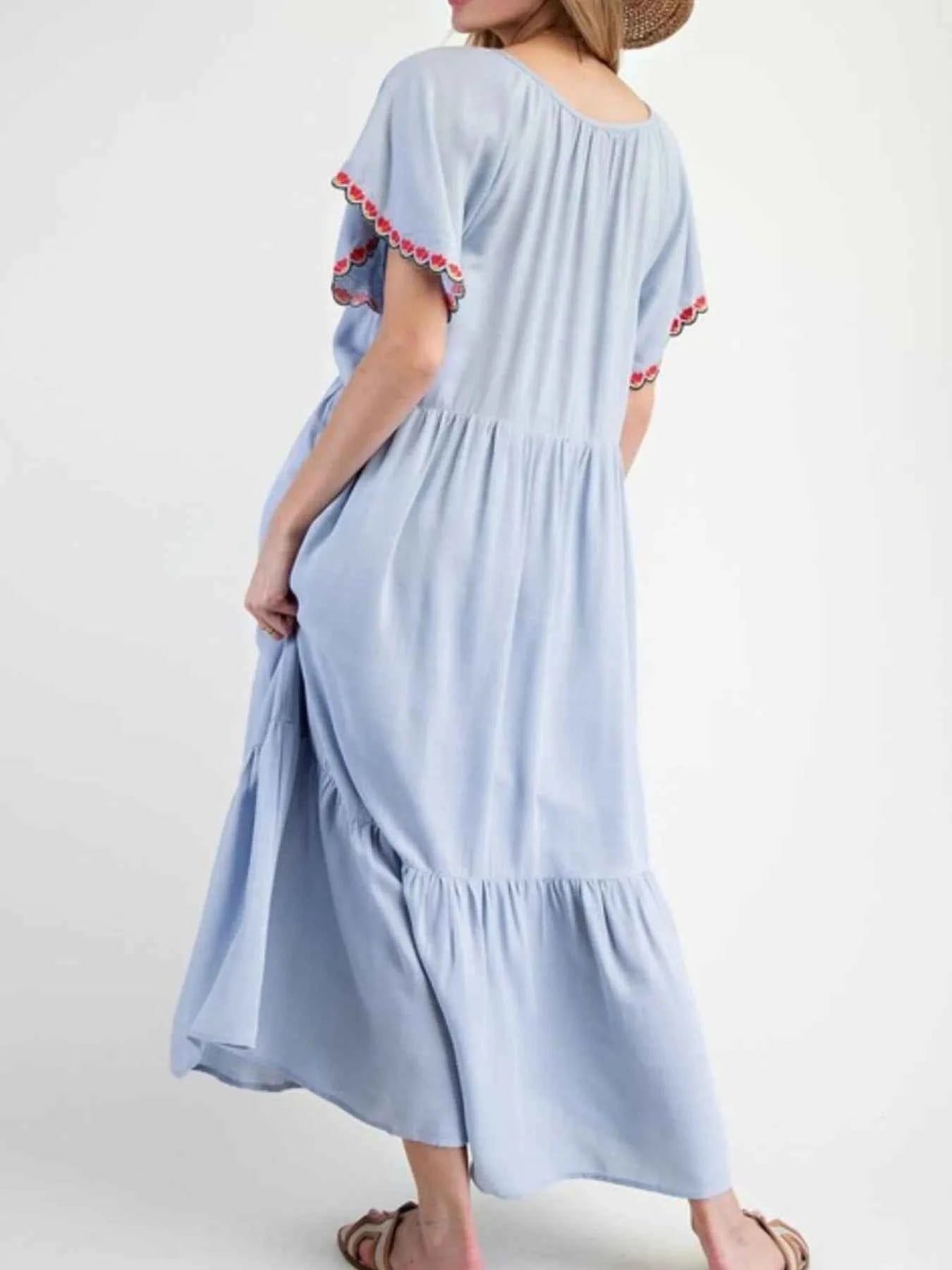 Floral Notched Flutter Sleeve Dress 4a81117d-e012-43f9-a105-dd1bc57888cf-Max-Origin