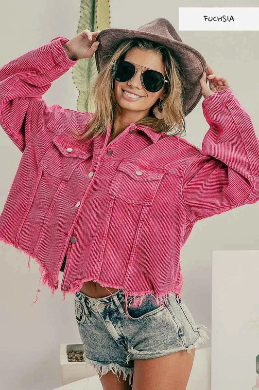 Vintage Washed Corduroy Jacket FUCHSIA 4a84b603b0e3488da1b5360385e5eca0-Max-Origin