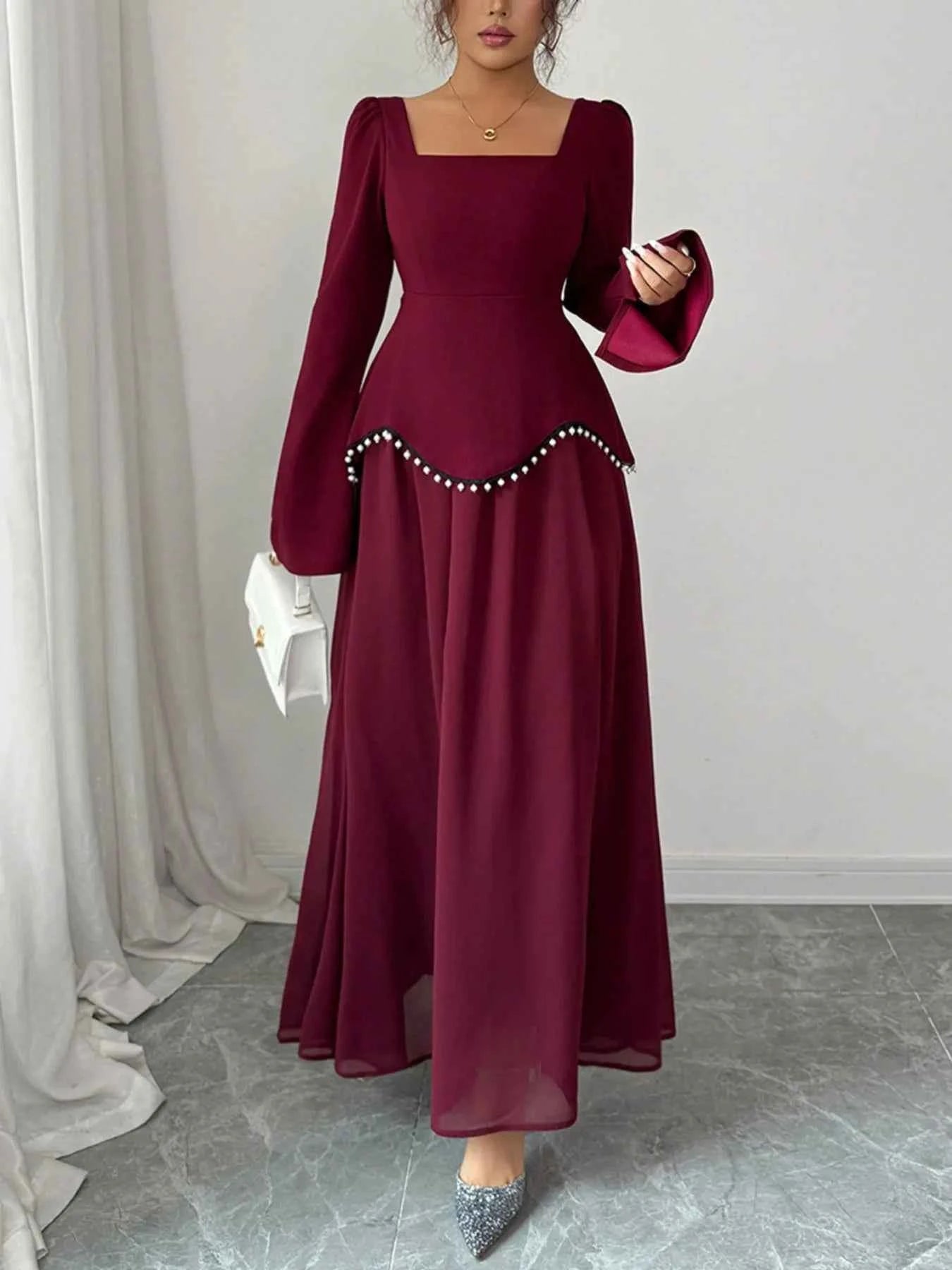 Square Neck Long Sleeve Maxi Dress 4a86e4dd-be3f-4d63-be03-8cac99f534a3-Max-Origin