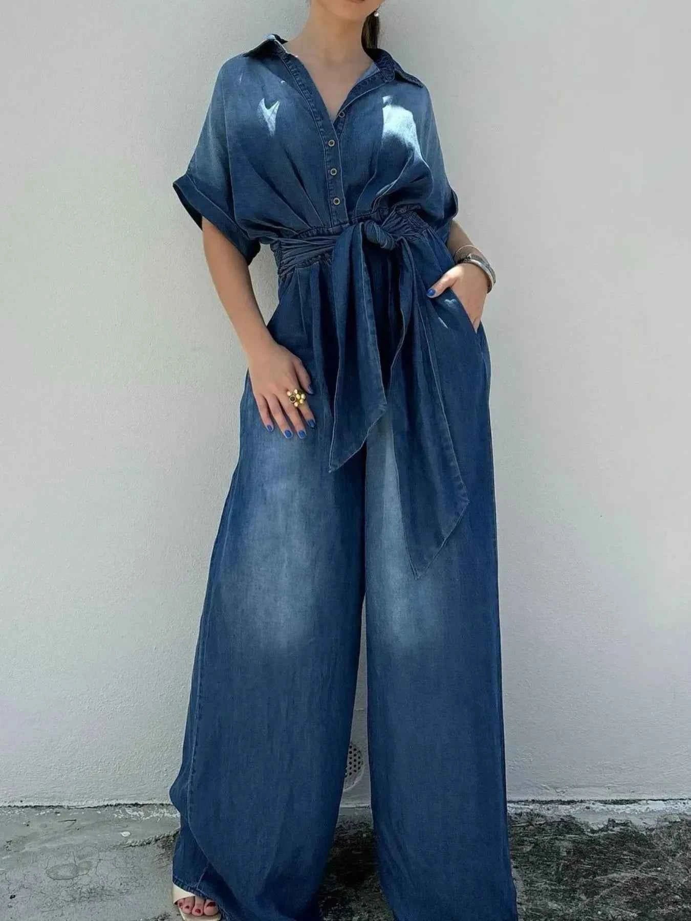 Button Front Wide Leg Denim Jumpsuit 4a9cba60-24ea-4f3c-979c-a3fc4347364d-Max-Origin