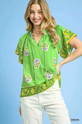 Umgee Boho Bloom Border Top GREEN 4aa2b81d-c72c-4ca2-b8cb-e72b262cba88-Max-Origin