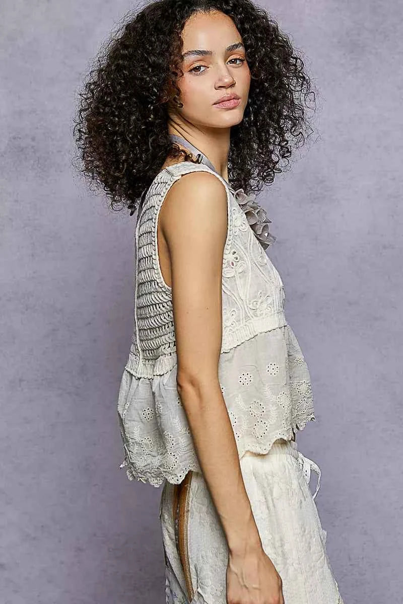 POL Sleeveless Flowy Fit Crochet Top with Scalloped Border Accents 4aa30145-dd2d-413c-b749-0bfaf7653665-Max-Origin