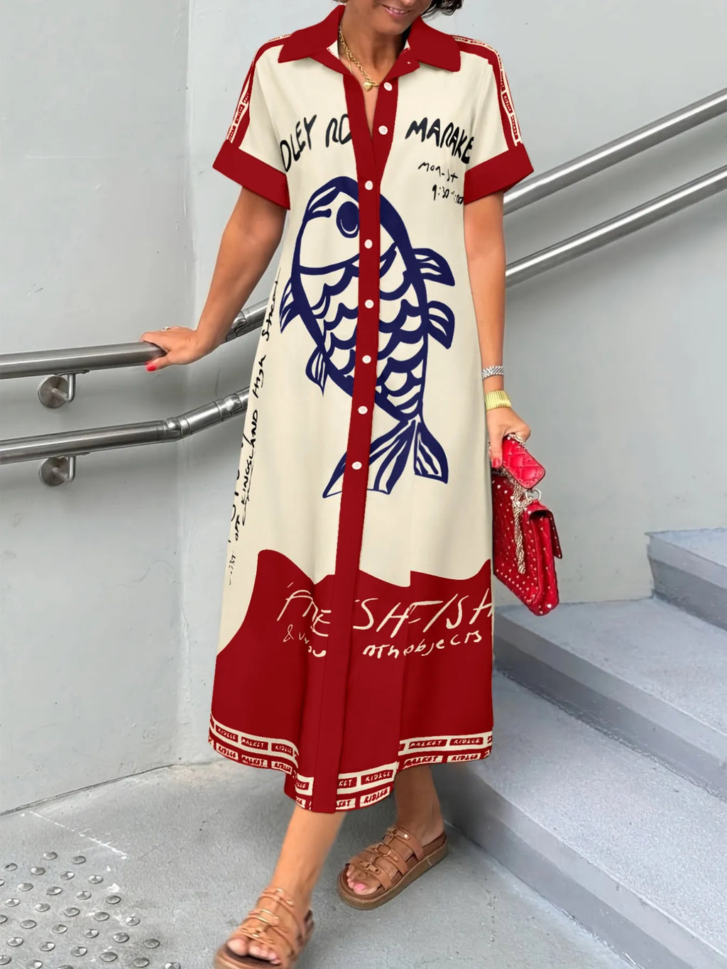Printed Button Down Shirt Dress 4aaaf9a2-b1fb-4703-b62f-2397b62bd280-Max-Origin