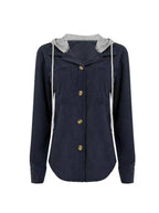 Plus Size Casual Corduroy Button-Down Hooded Jacket 4ab0997ffbec4557a509a70b41d00874-Max-Origin
