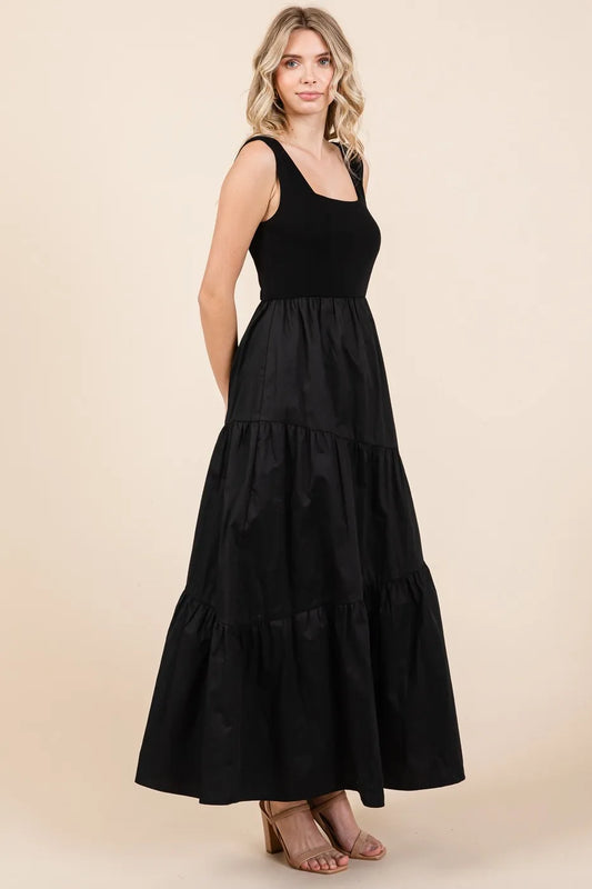 Mix Media Square Neck Maxi Dress 4ad7ccfcc17c47ab8f8839386873c595-Max-Origin