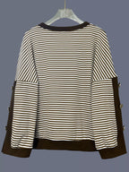 Striped Button Decor Dropped Shoulder Sweatshirt 4aea33f239334148b46ad75922da8f57-Max-Origin