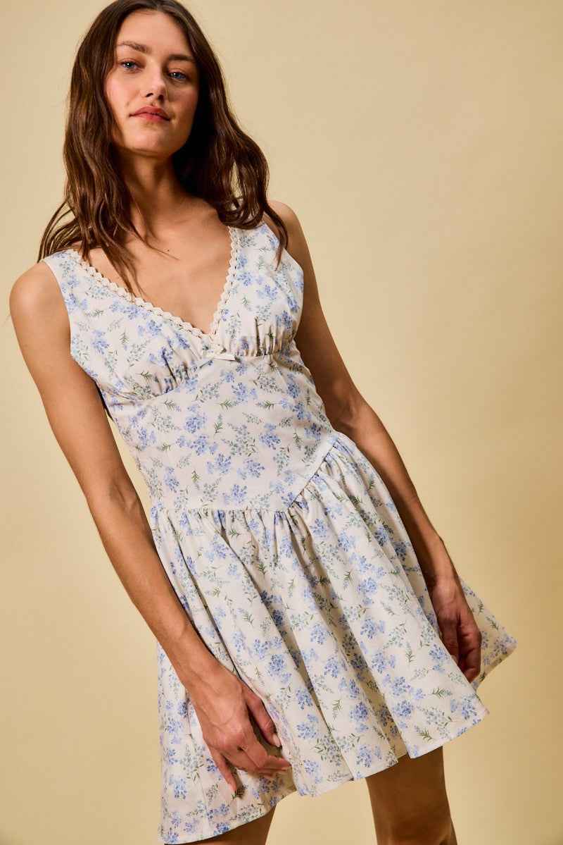 SO ME Froal Print Fit and Flare Dress 4af56a4ffd724e6982a0c132d5fa6785-Max