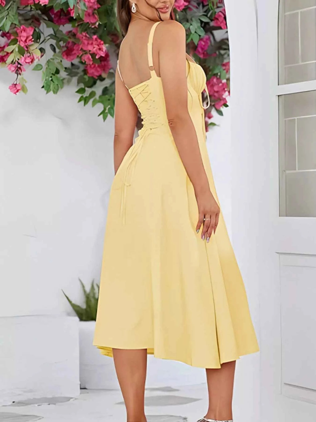 Tie-Front A-Line Midi Dress 4af9f499-799d-46f0-bcc7-38e4fd820b4d-Max-Origin