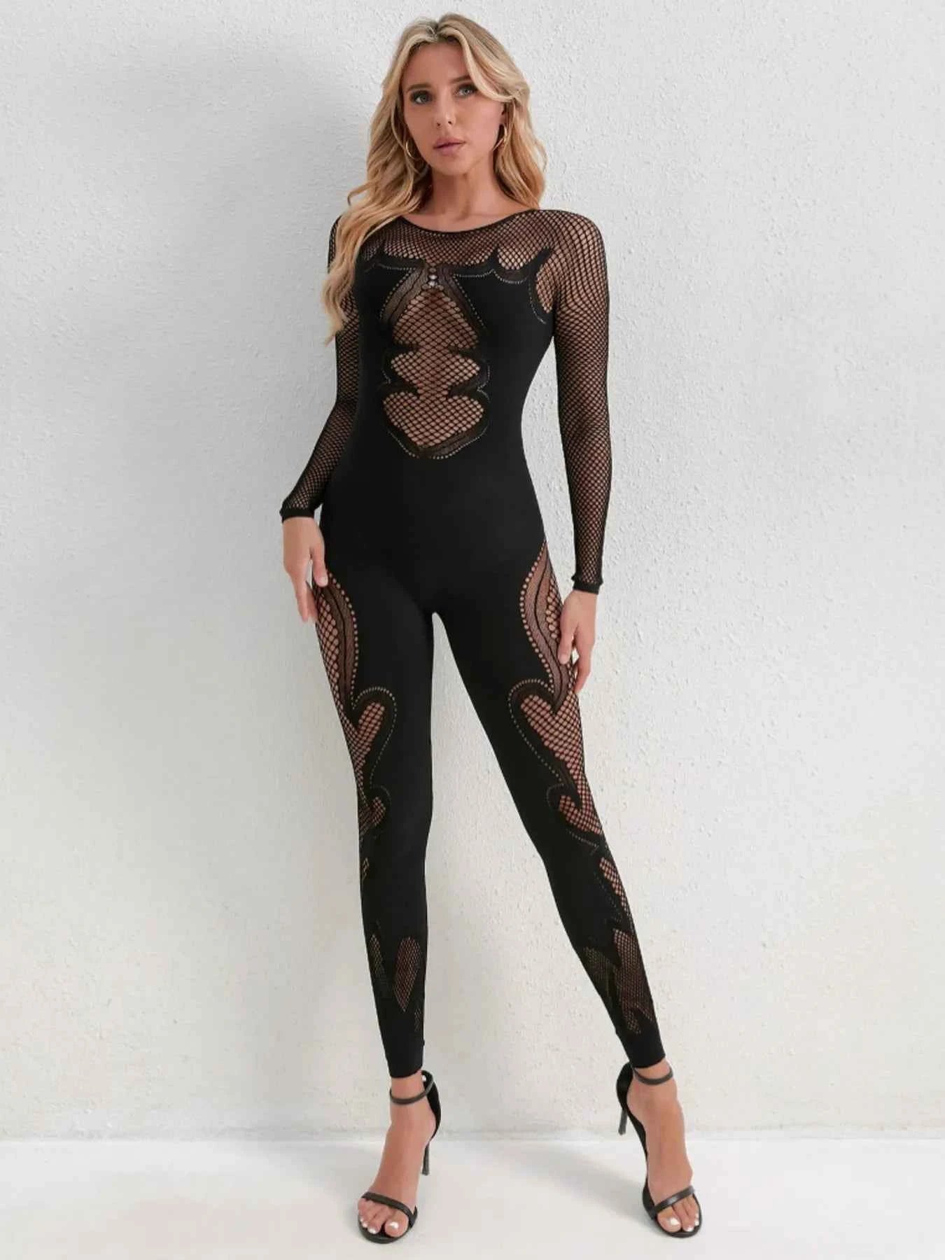 Fishing Net Sheer Long Sleeve Jumpsuit 4b1631b33b94458e9ab273596f842ce4-Max-Origin