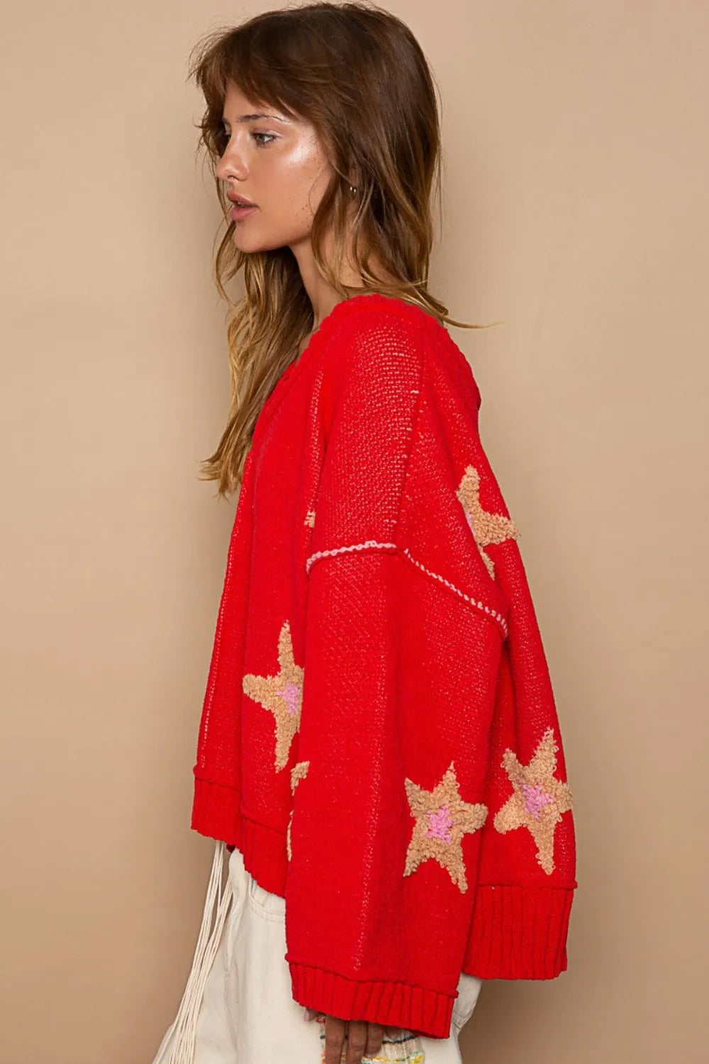 POL Long Sleeve Star Patch Sweater 4b23128b-aa20-4a31-89b6-a38cdb8bf79a-Max