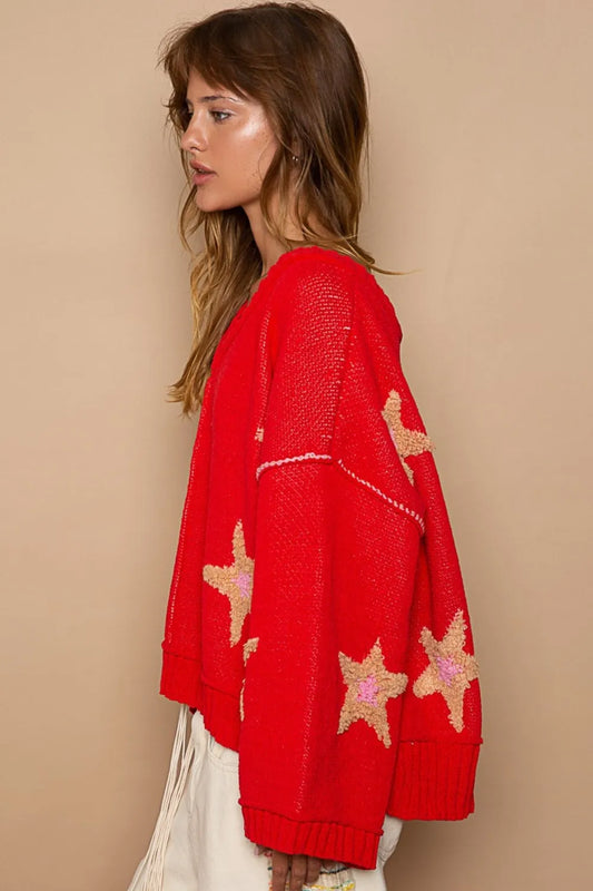 POL Long Sleeve Star Patch Sweater 4b23128b-aa20-4a31-89b6-a38cdb8bf79a-Max