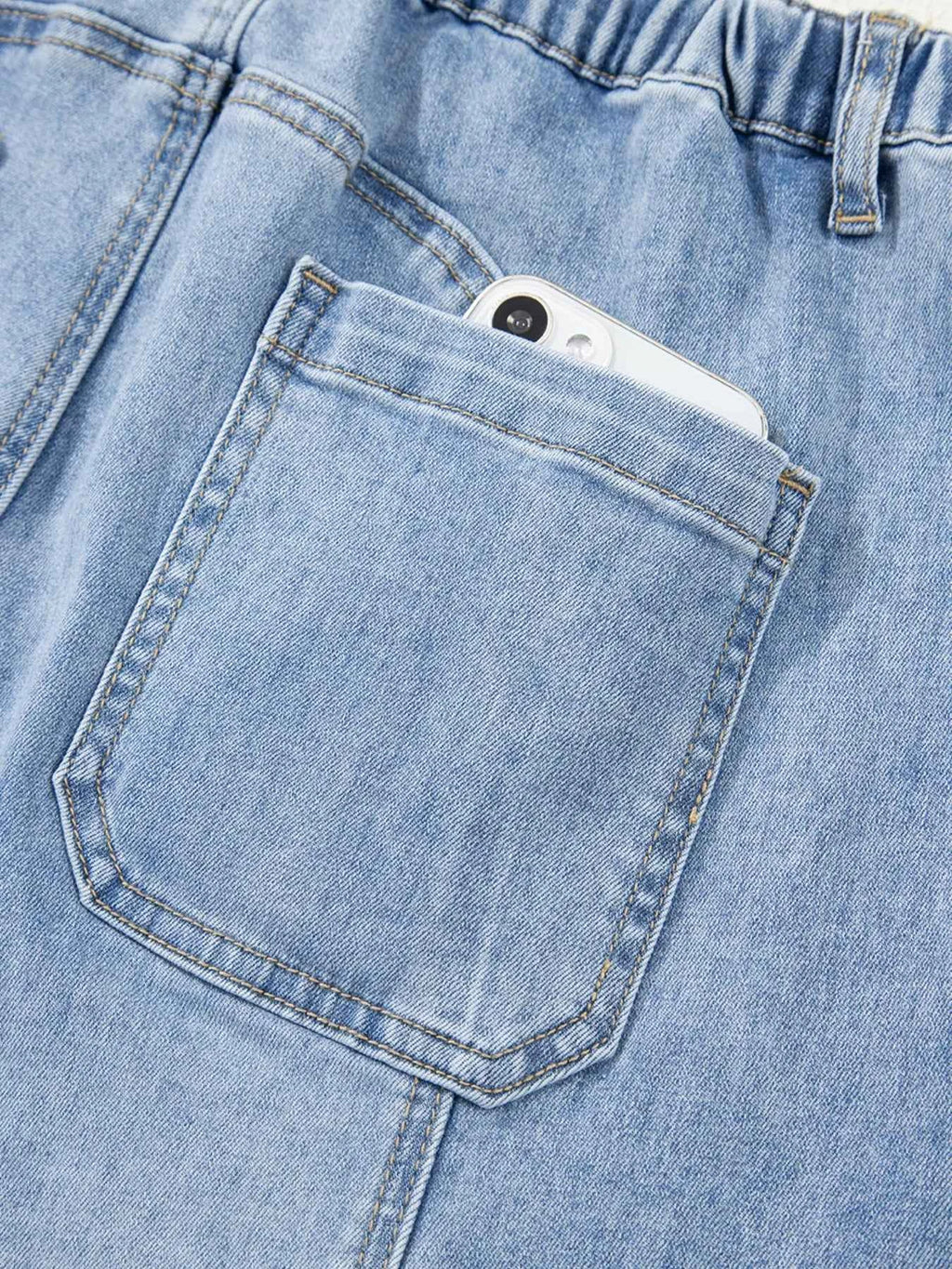 Wide Leg Drawstring Raw Hem Jeans 4b30b30dfc7f406681146795bd321616-Max-Origin