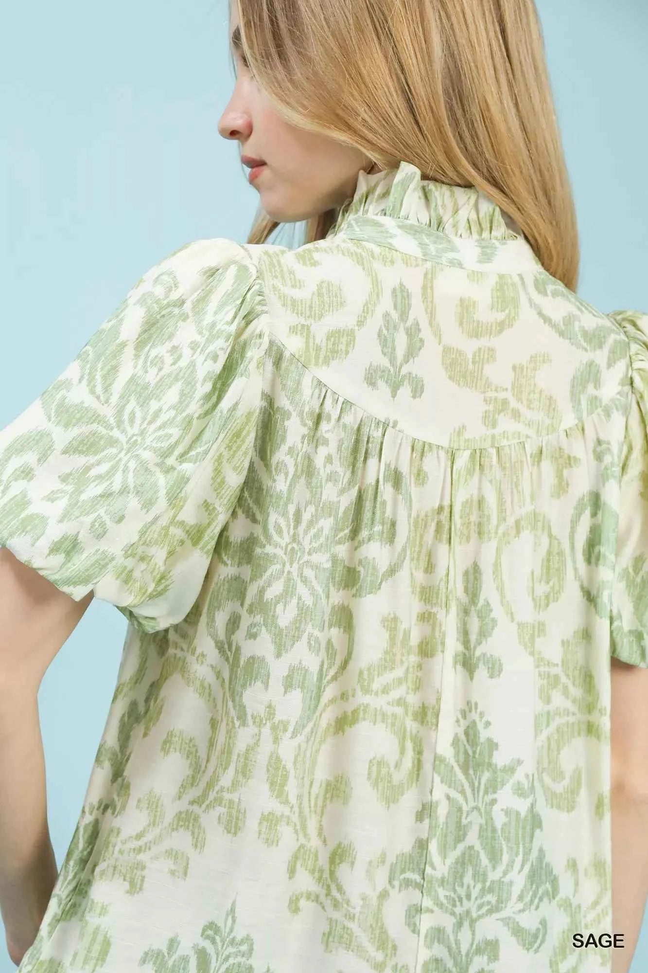 Umgee Damask Puff Sleeve Top 4b31c3a3-59c7-4dfd-8391-d27668a4a2d0-Max-Origin