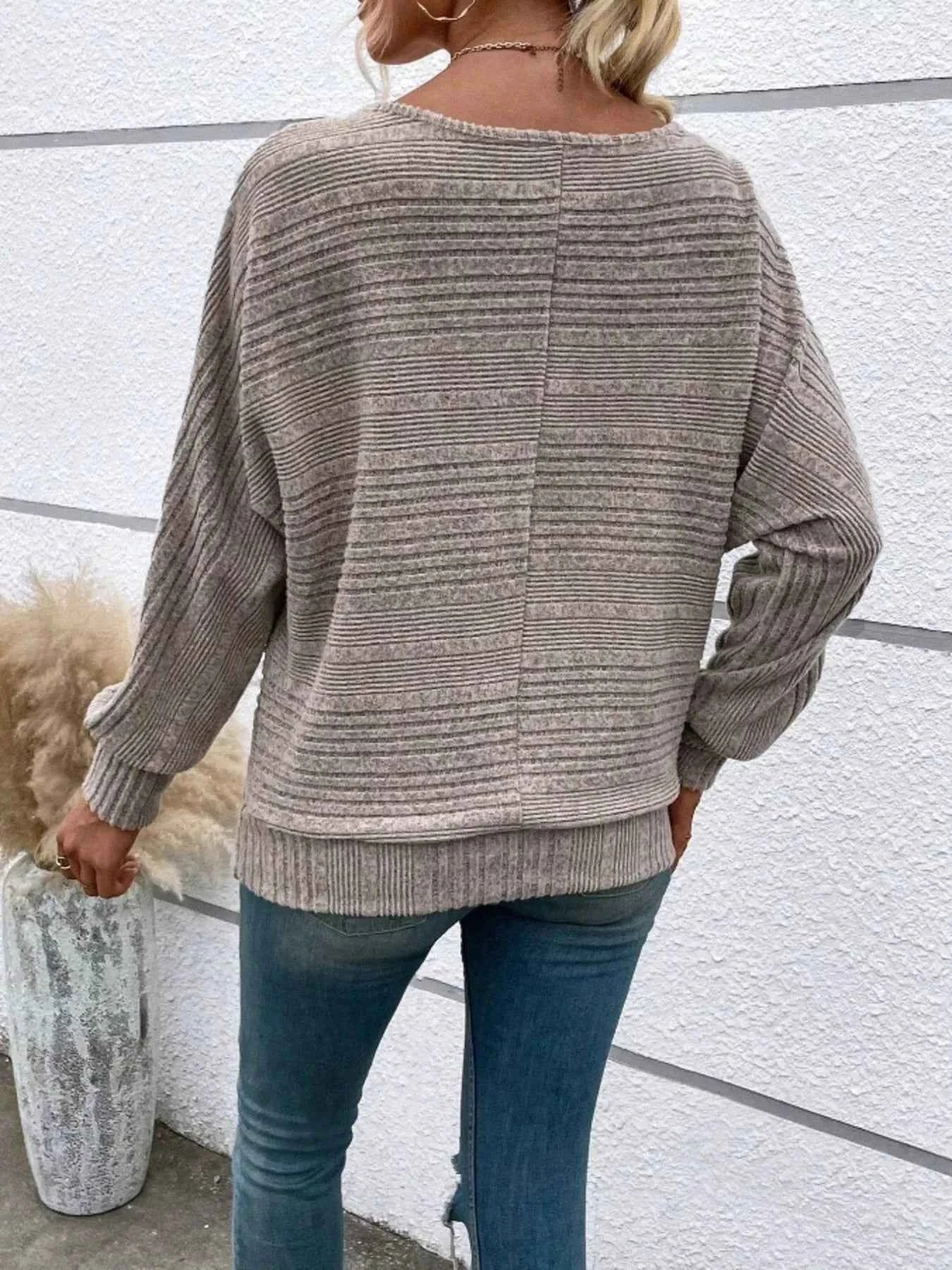 Ribbed Round Neck Long Sleeve Top 4b3ff43c5eba4c26b24a3a4bd8fa3466-Max-Origin