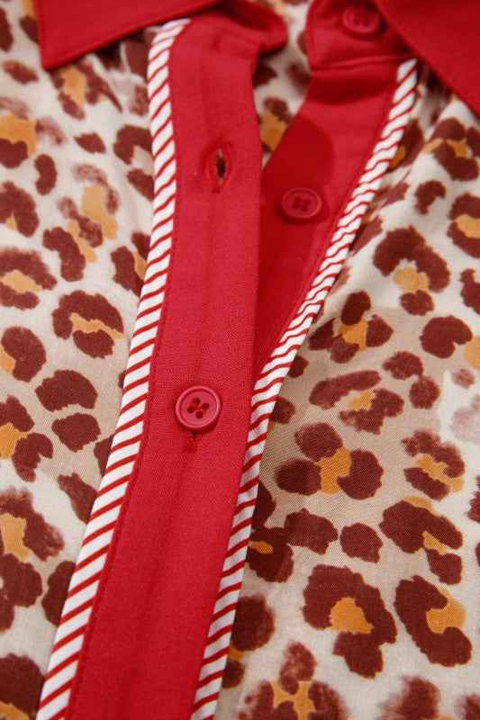 Leopard Contrast Trim Top and Pant Set 4b6ddb36-5ffb-4d96-96e9-1cbdda2869db