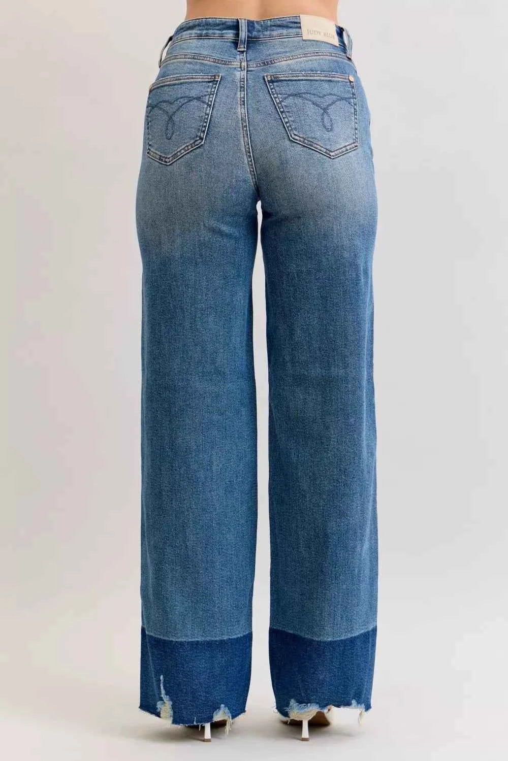 Judy Blue Raw Hem High Waist Column Straight Jeans 4b725f29e114441fb42a3f83ad1f63cd-Max-Origin