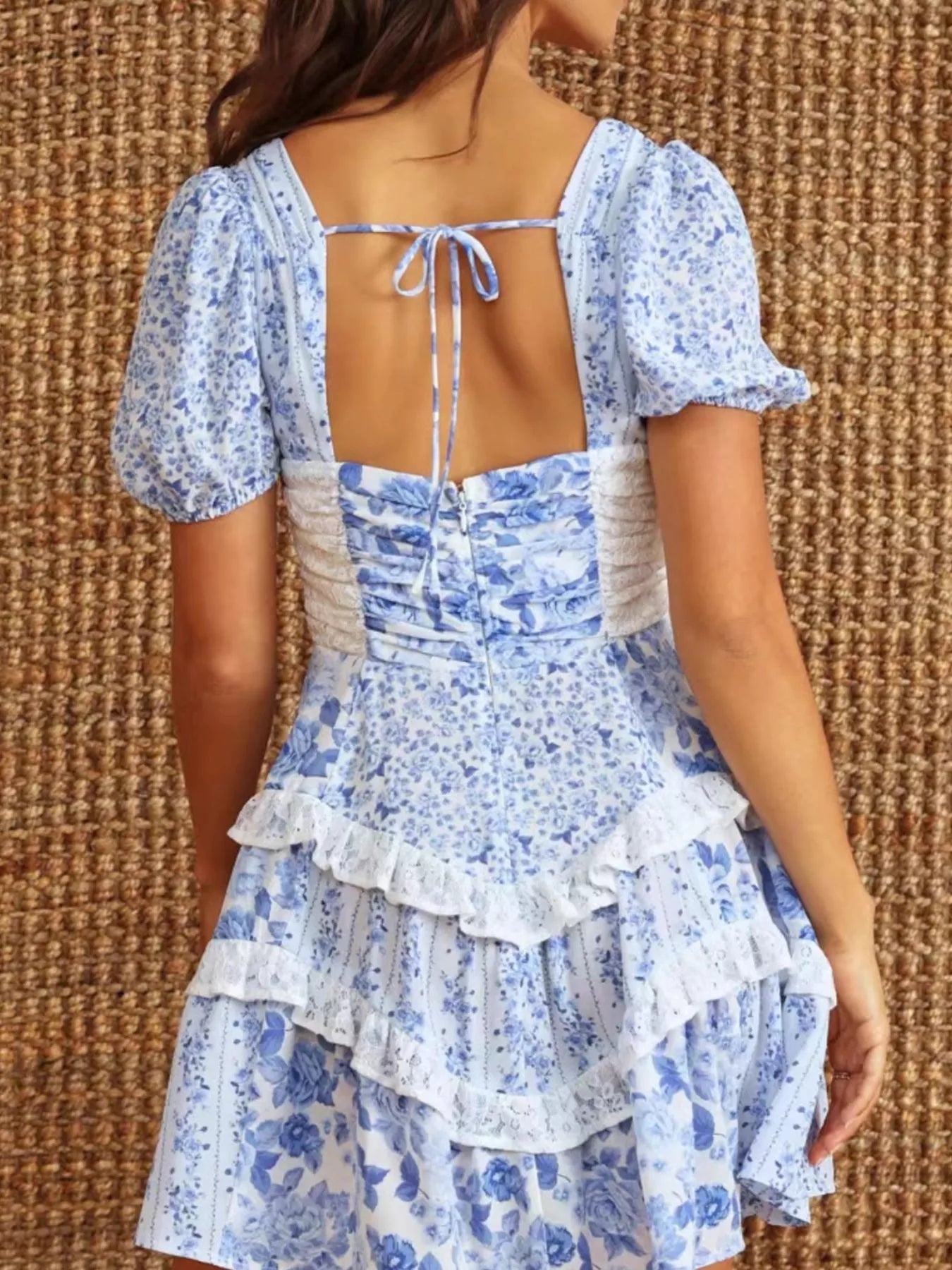 Floral Puff Sleeve Tiered Mini Dress 4b729ff0-0b52-4f5f-a8cd-6d20024457f6-Max-Origin