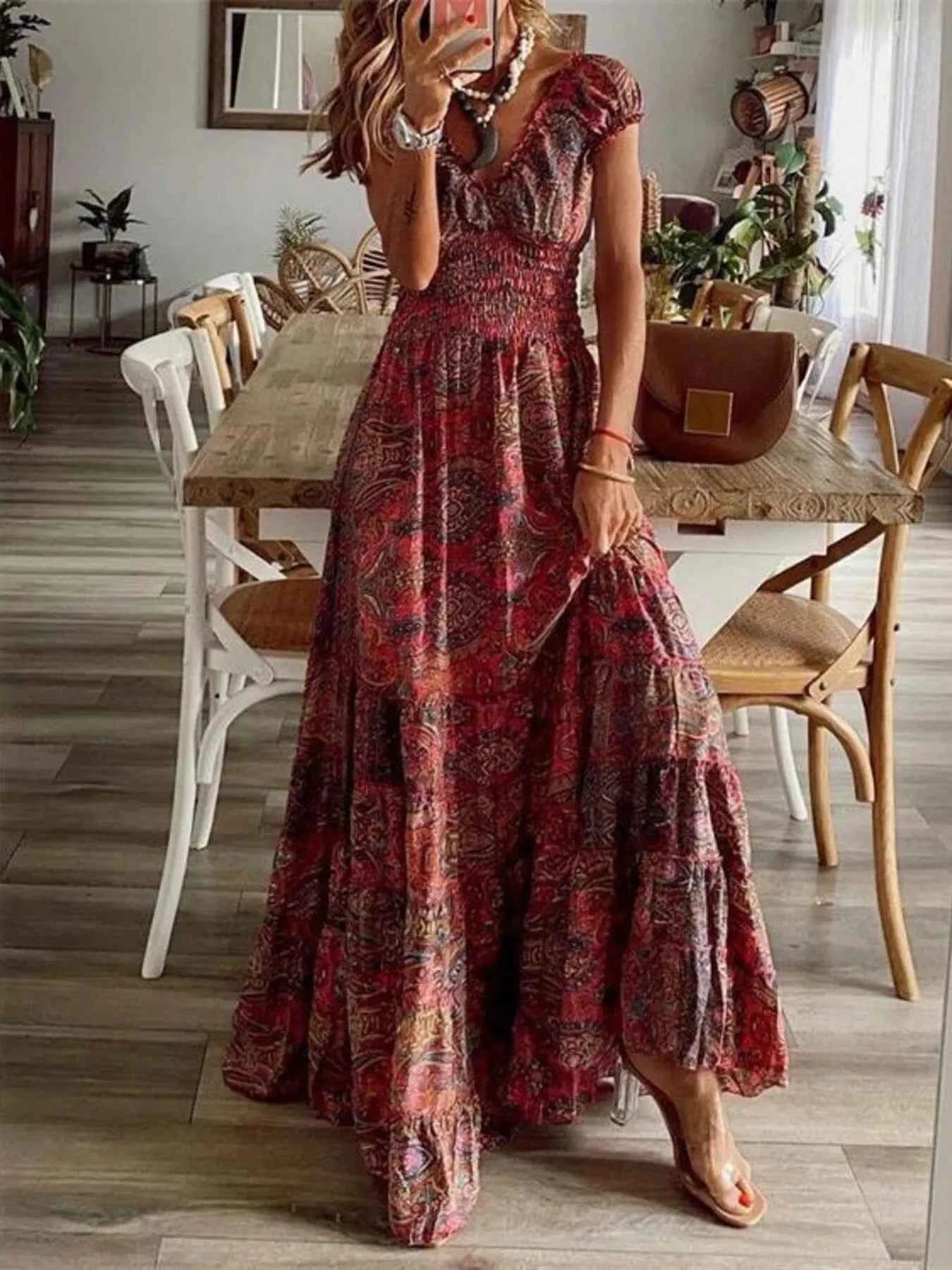 Full Size Paisley Print Cap Sleeve Maxi Dress Plus Size 4b80618143234cc3892e17def8951fae-Max-Origin
