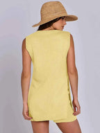 Side Slit Round Neck Tank and Ribbed Shorts Sweater Set 4b8cf935-cb65-4f3a-84ad-40508ea0500c-Max