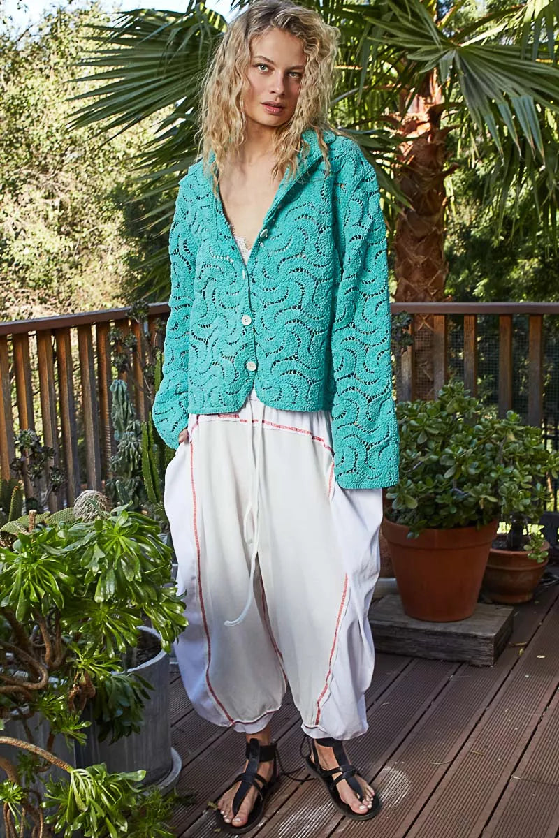Button Down Crochet Openwork Shirt 4b9e5987-87dc-4971-b988-c49ac4014f4d-Max-Origin