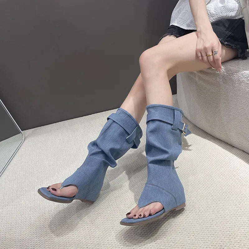 Toe Post Platform Sandals Dusty Blue 4ba8b692-e764-4686-ad20-5dc0f5a7eb08-Max-Origin