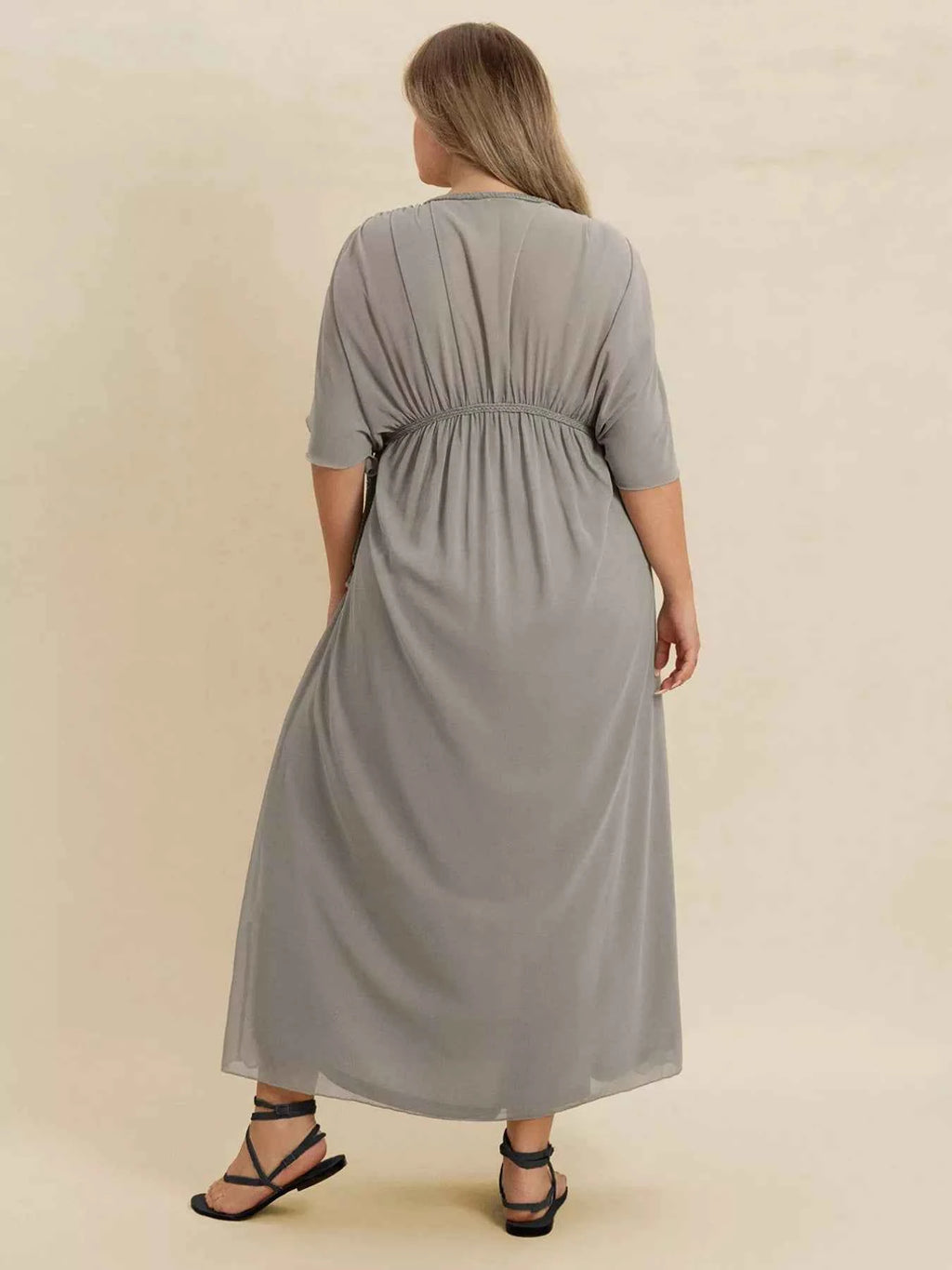 Plus Size V-Neck Flutter Sleeve Dress 4bc5c649-7db9-4dbe-82a6-3e0621b69bad-Max-Origin