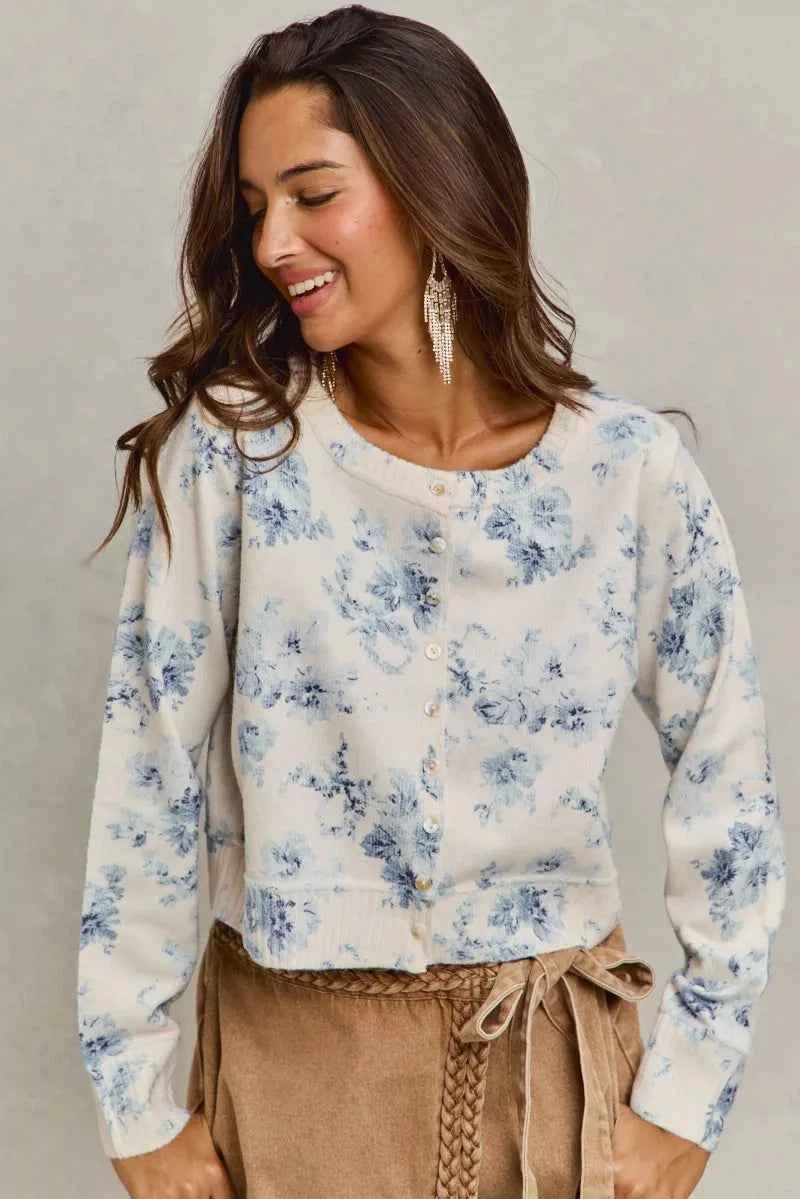 Vintage Floral Print Button Down Sweater Cardigan 4bd47430d4e1451db65eb0105af2dcf3-Max-Origin