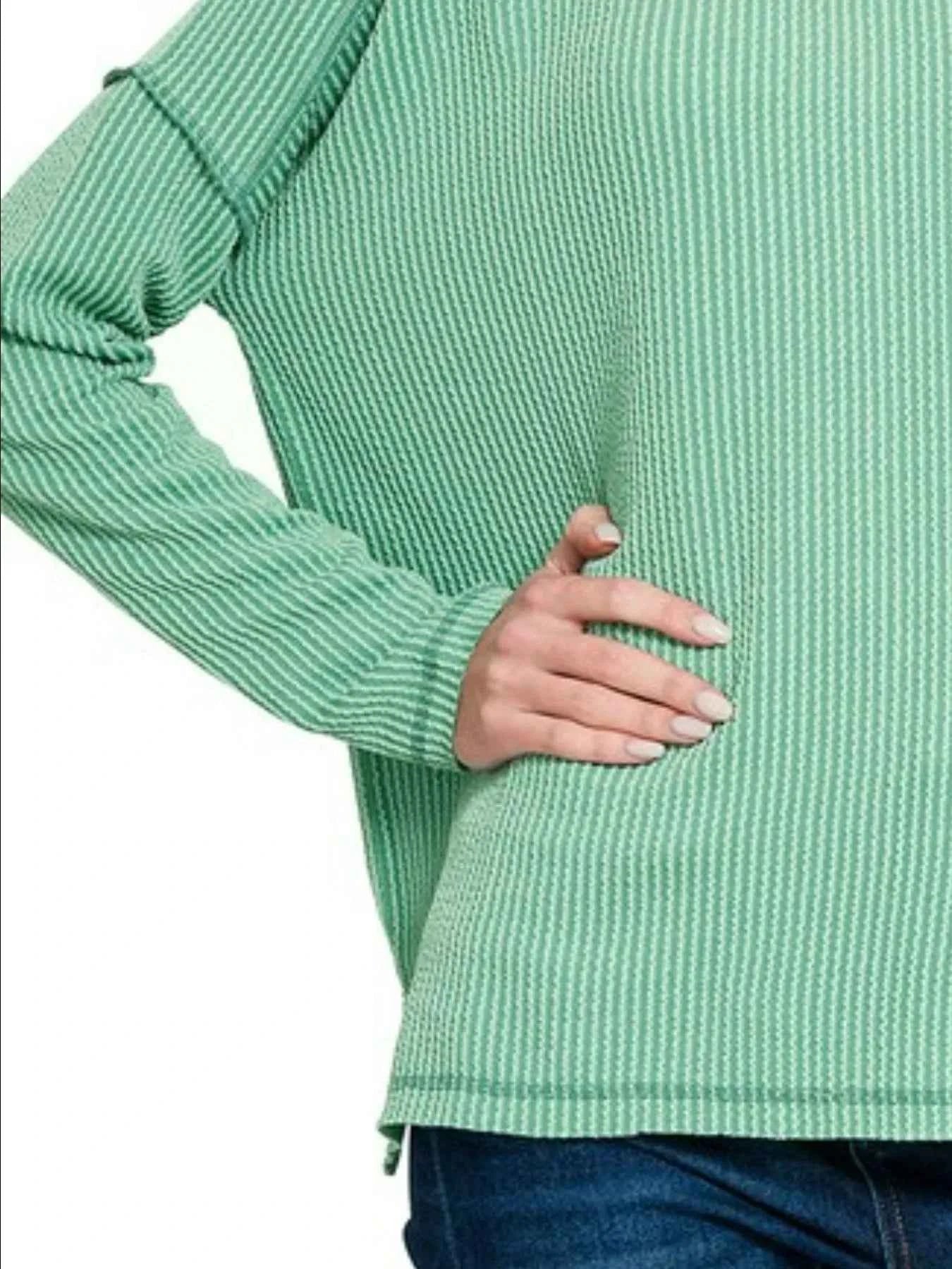 Exposed Seam Long Sleeve Corded Rib Knit Top 4be3f0b6-a64f-4b78-9996-cbe27d30e8ab-Max-Origin