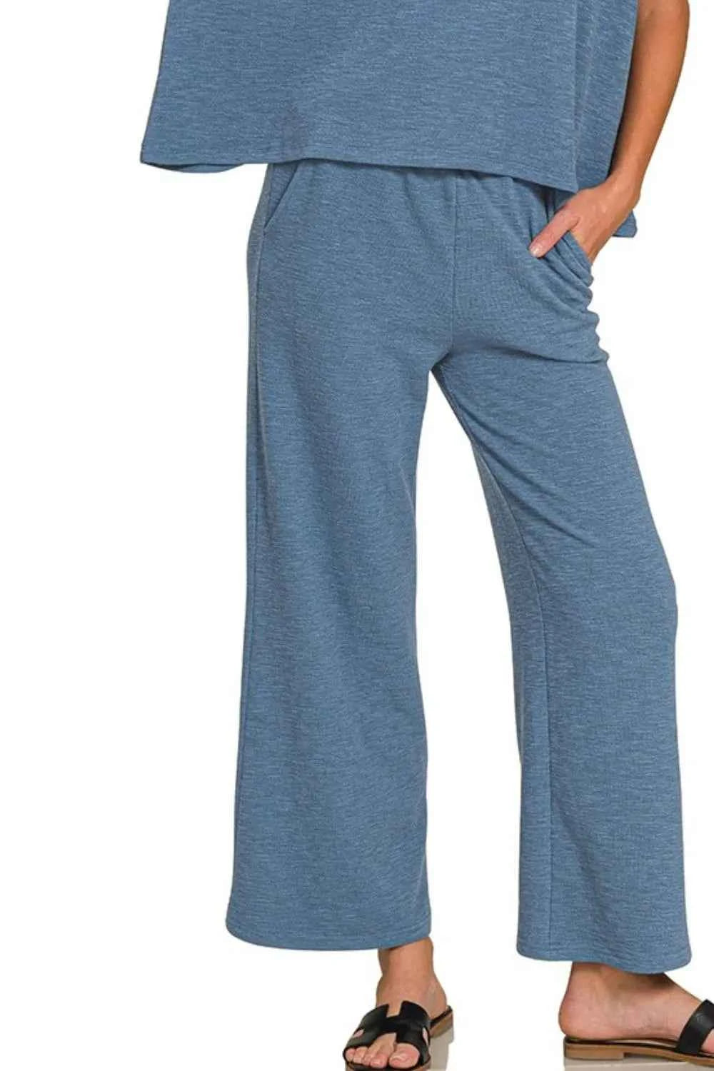 Zenana Cotton Slub Top & Pants Set 4bf25597-f546-402e-b51f-b03699aed336-Max-Origin