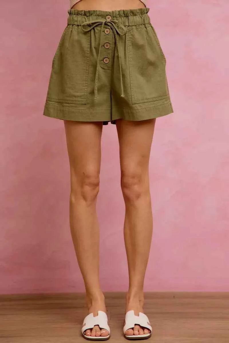 SO ME Paper Bag Patch Pocket Drawstring Twill Shorts 4c161b83f7ce475691ca9b2ad5a843fc-Max-Origin