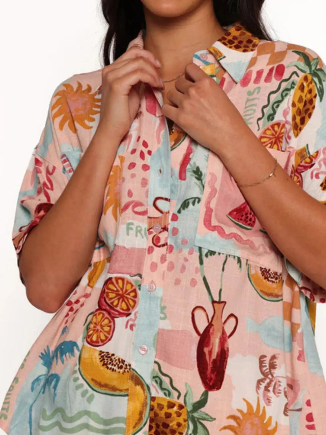 Printed Button Up Shirt and Shorts Set 4c4f5807-f475-4f34-96ae-8aa5e0457599-Max-Origin