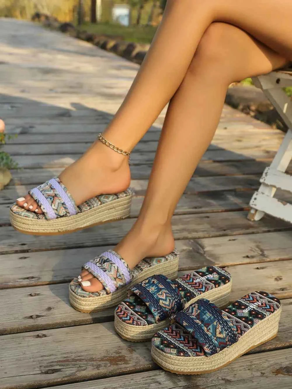 Geometric Open Toe Platform Sandals 4c5551b6-517c-4fe2-98e5-5519aef2bb8e-Max