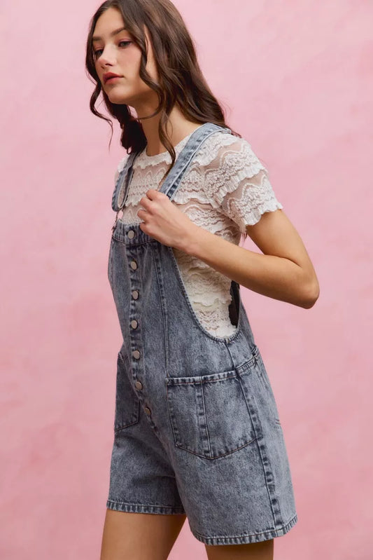 Denim Washed On Front With Adjustable Strap Romper 4c671574-8070-4b1d-ad69-ee1f740cd927-Max-Origin