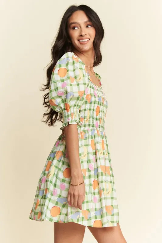 Davi & Dani Fruits Printed Smocking Mini Dress 4c8e2e8f90c4499983c3c8ca6b3b9cc5-Max-Origin