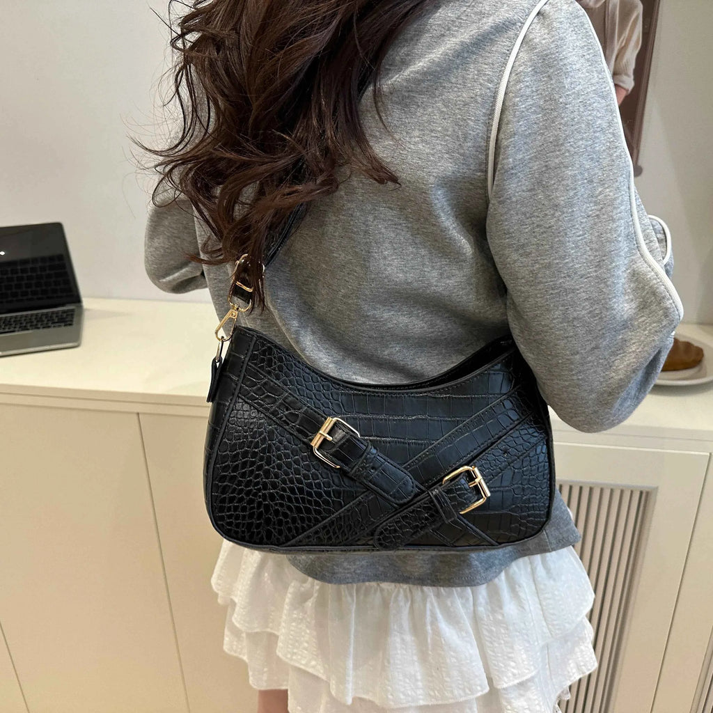 Crocodile Pattern Underarm Shoulder Bag 4c912bef498943e68db58d8128562a26-Max-Origin