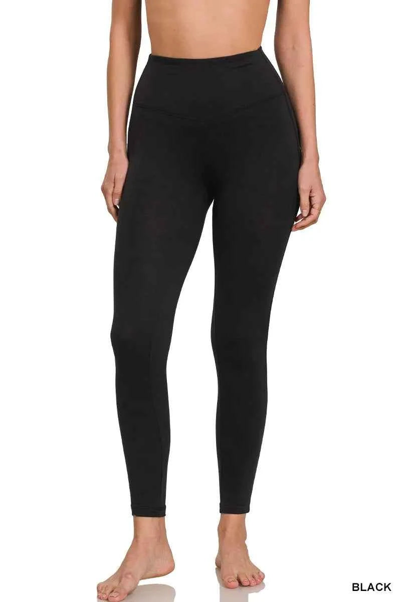 Zenana Brushed Microfiber Full Length Leggings Black 4c98d69d-42c0-4f6e-8205-b22b97921366-Max-Origin