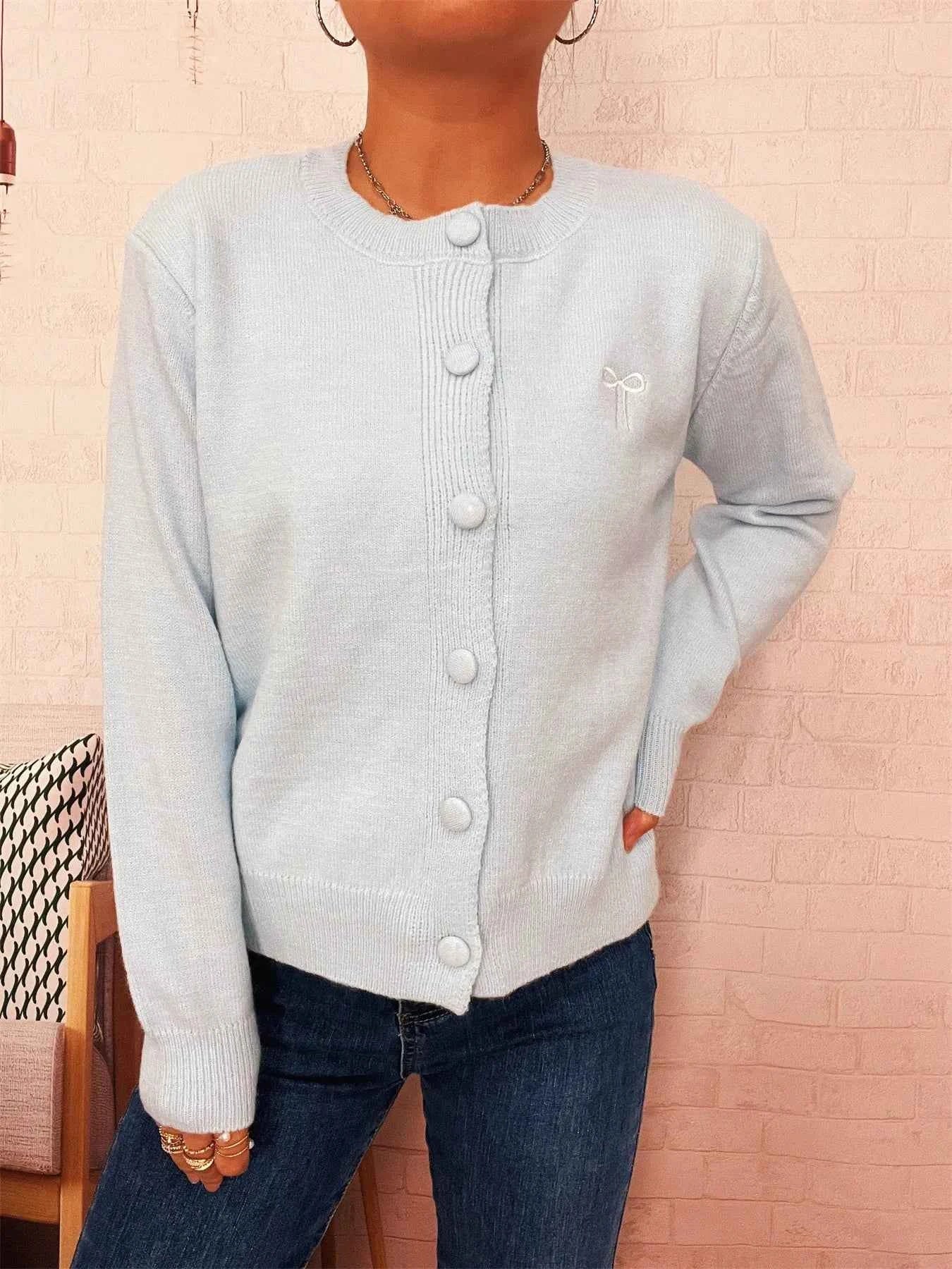 Button-Up Long Sleeve Cardigan 4c9cf25163574de2904fef5d9daa00b2-Max-Origin