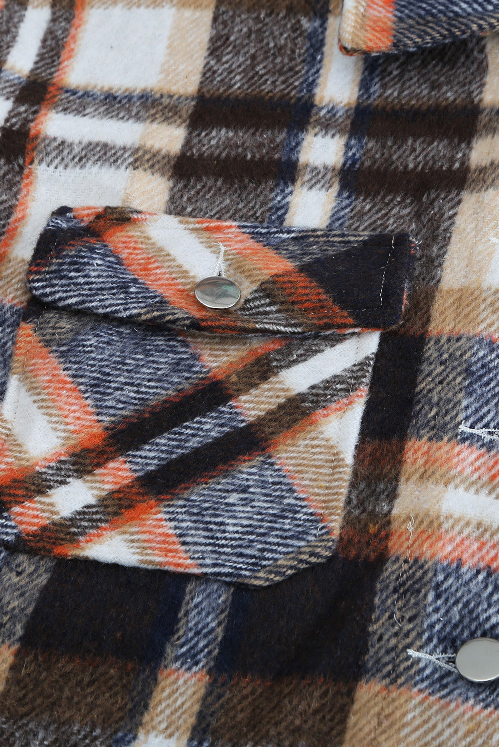 Red Plaid Button Front Pocket Shirt Shacket 4cbe0d28546e29f0