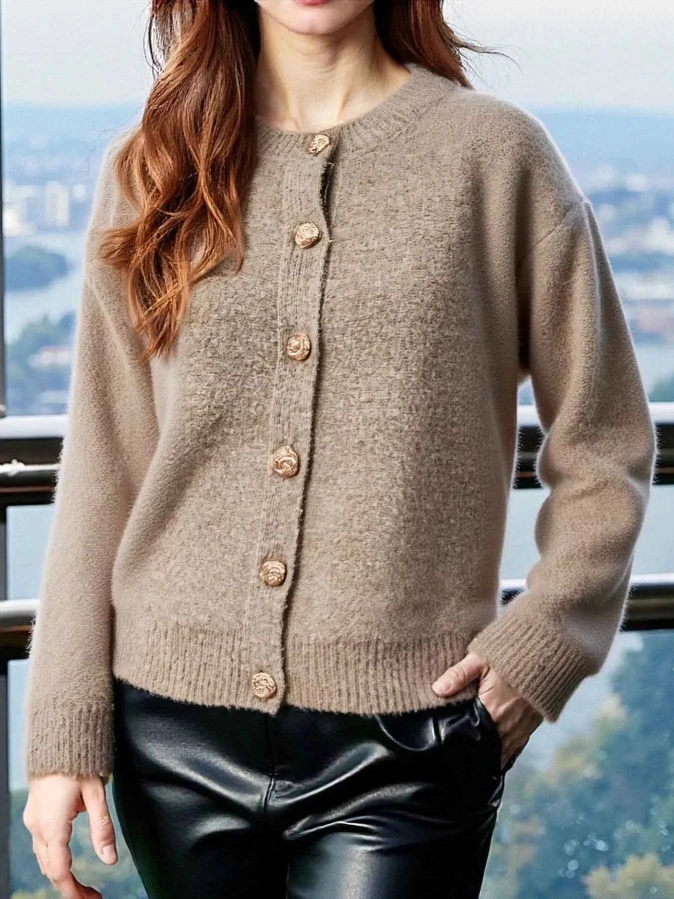 Button-Up Drop Shoulder Cardigan Deep Apricot 4cc596c4-0690-45ae-b93b-0fe570976027-Max-Origin