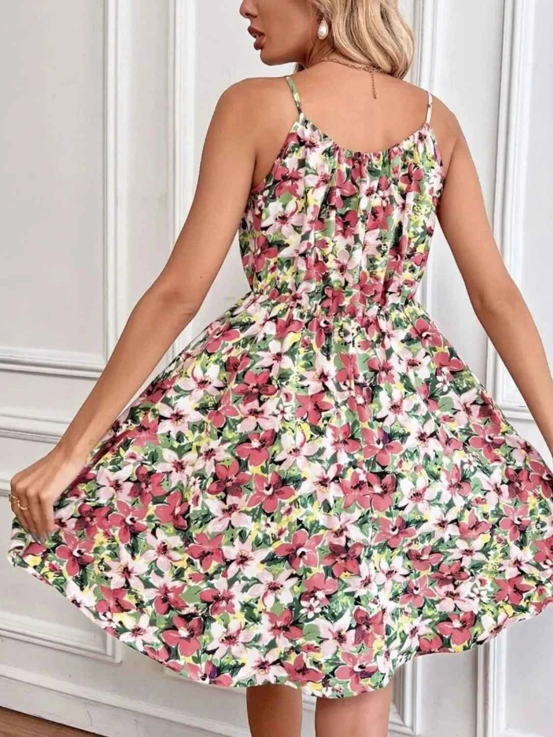 Floral Print Spaghetti Strap Summer Mini Dress 4cc8e926-ae75-4baf-a69d-165f46a40cdc-Max-Origin