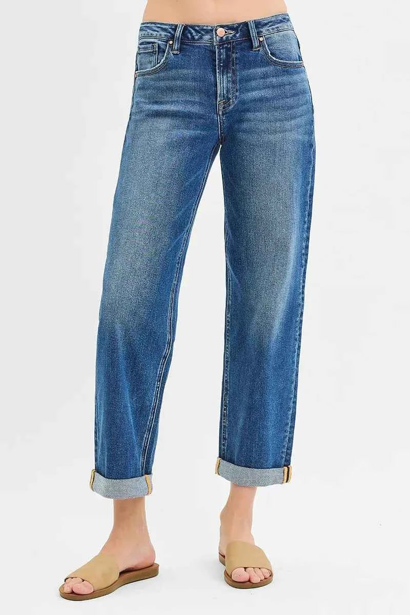 RISEN Full Size Mid Rise Boyfriend Roll Up Jeans Plus Size DARK 4ccf2a9ad8d54e89bb06b7d8e64b3f5c-Max-Origin